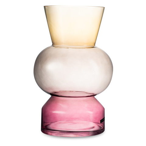Ваза 20см Rasteli Триобль розово-дымчатая