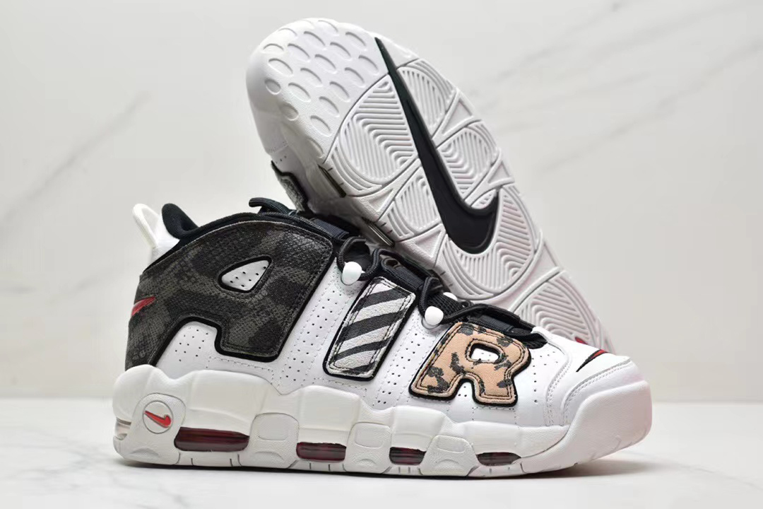 Nike air more uptempo womens black and white hotsell