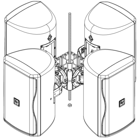 Electro-Voice AB-ZE Кронштейн для сбора в массив 2-4 блоков ZX1 или EVID