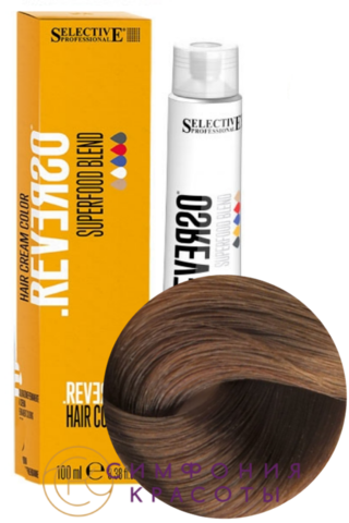 Крем-краска без аммиака Reverso Hair Color 7.3 Блондин золотистый Selective, 100 мл