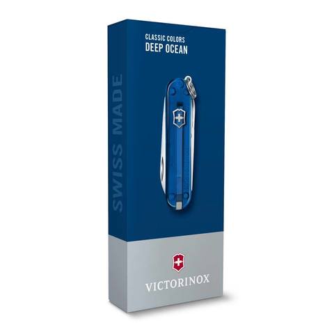 Нож-брелок Victorinox Classic SD Transparent Colors, Deep Ocean (0.6223.T2G)