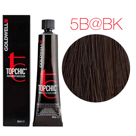 Goldwell Topchic 5B@BK (Насыщенный кофейный с коричнево - медным сиянием) - Стойкая крем-краска