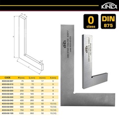 Угольник поверочный 400х265мм кл.0 (УП- плоский) DIN875 Kinex 4033-02-040