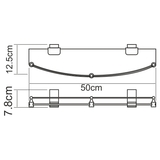 Lopau K-6044 Полка стеклянная с бортиком