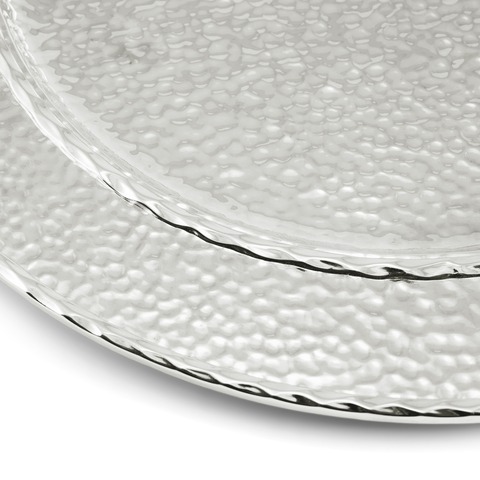 Тарелка подстановочная 33см Michael Aram Текстура серебристая