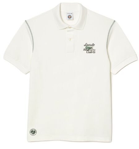 Поло теннисное Lacoste Sport Roland Garros Edition Pique Polo Shirt - white