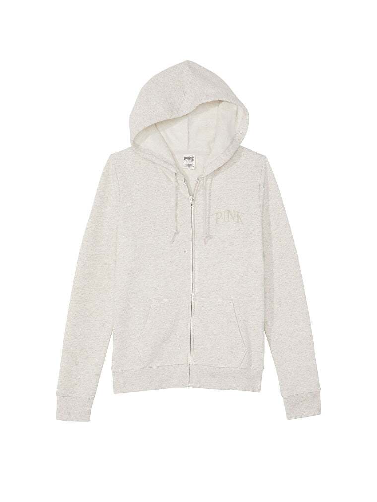 PINK FLEECE ZIP-UP PERFECT HOODIE