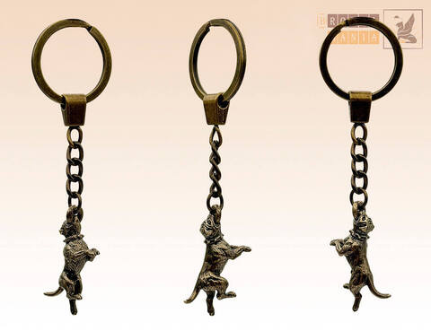 брелок Собака Питбуль с пуллером