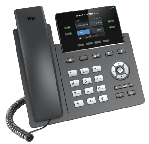Grandstream GRP2612W - IP телефон с поддержкой Wi-FI. 2 SIP аккаунта, 4 линии, цветной LCD, PoE, 16 virtualBLF, Wi-Fi