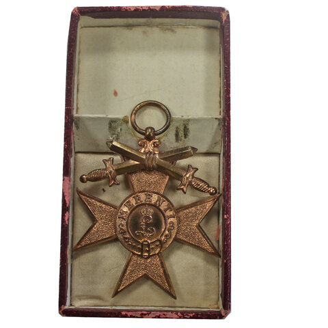 Крест "За военные заслуги 3 класса с мечами. Бавария" в родной наградной коробке