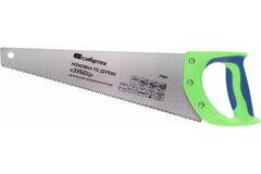 Ножовка по дереву "Зубец", 400 мм, 7-8 TPI, зуб 2D, калёный зуб, 2-х комп.рукоятка 23810