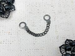 Вешалка для одежды металл, L 9 см, тёмный никель