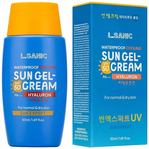 Lsanic Sun Гель-крем солнцезащитный, водостойкий, увлажняющий с гиалуроновой кислотой SPF50/PA++++