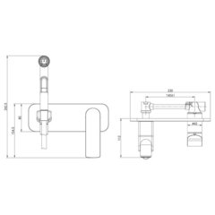 Смеситель с гигиеническим душем встраиваемый, LEMARK ALLEGRO– LM5919CW