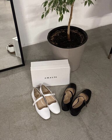 Балетки из натуральной кожи MARY JANE LOUISA / белый