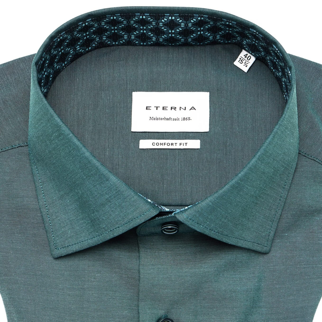 Сорочка мужская Eterna Comfort Fit 8134-E15K-22 в зелёной гамме