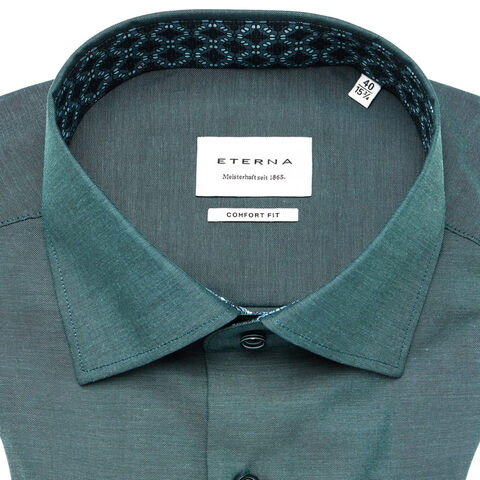 Сорочка мужская Eterna Comfort Fit 8134-E15K-22 в зелёной гамме