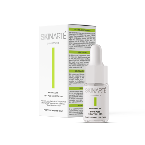 IS SKINARTÉ RESURFACING Пилинг с миндальной, молочной, салициловой, бионовой и азелаиновой кислотами 20% + глутатион 5 мл.