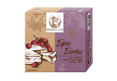 Сыр мягкий Бри Бланш с белой плесенью, 125г