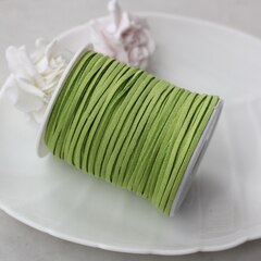 Шнур замшевый (искусственный), цвет авокадо, 2,3*1 мм, 1 метр, ШН007
