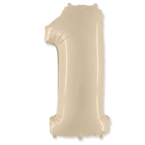 Цифра "1" Кремовая