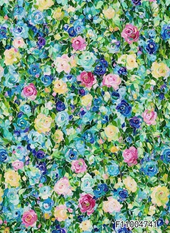 В ПУТИ, ЦВЕТОЧНОЕ ИЗОБИЛИЕ, ЗЕЛЕНЫЙ - 100% хлопок