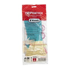 Перчатки латексные хозяйственные двухцветные, размер 