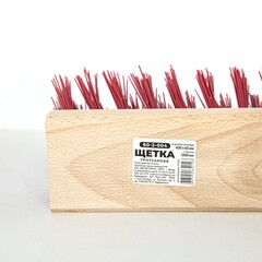 Щетка тротуарная деревянная 400х65мм в сборе с черенком 1200мм, резьбовое соед. (Россия) 60-2-004