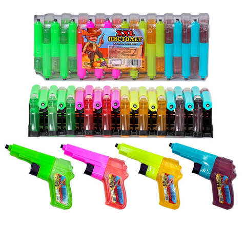 Жидкая конфета спрей Пистолет XXL 1кор*12бл*20шт, 30гр