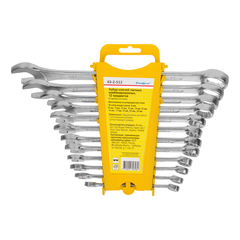 43-2-512 Набор ключей комбинированных, 8 - 24 мм, HCS, хромированные, 12 предметов (РемоКолор)