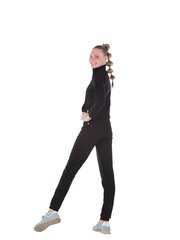 FD657-839 Толстовка на молнии с воротником-стойкой, чёрная, СОЛО