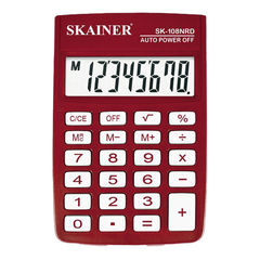 
          Калькулятор карманный SKAINER 8 Bit, LCD, 8.8*5.8*1 см, красный
