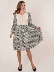 Платье с вязаным верхом