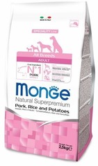 Сухой корм для собак Monge Speciality Line Adult Dog All Breeds Pork, Rice&Potatoes, со свининой, рисом и картофелем (для всех пород)
