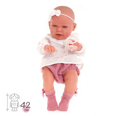 Munecas Antonio Juan Кукла младенец Лайа в розовом, 42 см, винил (50157)