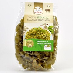 Макароны из пщеницы Pasta La Bella папарделле со шпинатом, 250 г