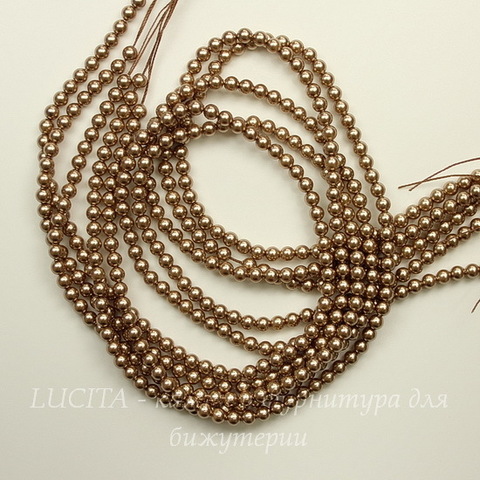 5810 Хрустальный жемчуг Сваровски Crystal Bronze круглый 3 мм, 10 шт