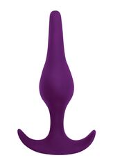 Фиолетовая анальная пробка Smooth - 12,5 см. - 