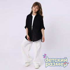 Рубашка оверсайз (ткань под лен)