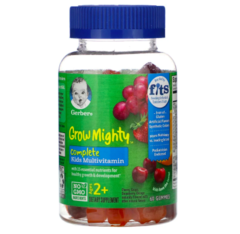 Gerber, Grow Mighty, мультивитаминный комплекс, для детей от 2 лет, 60 жевательных мармеладок