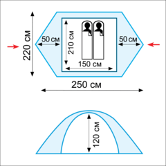 Туристическая палатка Tramp Scout 2 (V2) (2 местная)