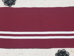 Подвязы трикотажные, ш. 14 см, L 123 см, бордовый с белым