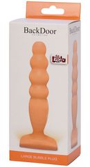 Телесный анальный стимулятор Large Bubble Plug - 14,5 см. - 