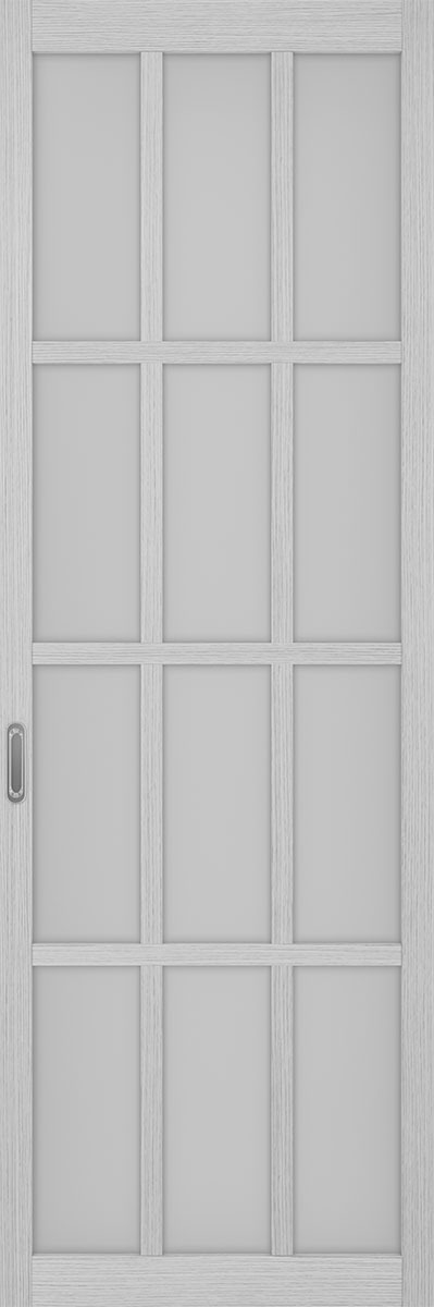 Перегородка межкомнатная Оптима Порте 104b.2222, цвет серый дуб, экошпон, стекло мателюкс (за 1 кв.м)