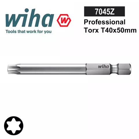 Бита T40 х50мм TORX Professional Wiha 7045Z 33928