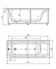 Aquatek ALF170-0000038 Альфа 170 пустая с фр.экр. (слив слева, вклеенный каркас)