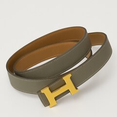 Двусторонний ремень Hermes, Бежевый/коричневый