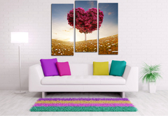 Модульные картина "Цветение сердце"