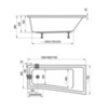 Ванна асимметричная 170х75 см правая Ravak Be Happy II R C951000000