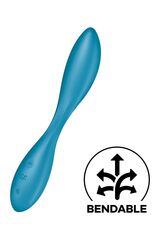 Синий гибкий вибратор Satisfyer G-Spot Flex 1 - 19,5 см. - 